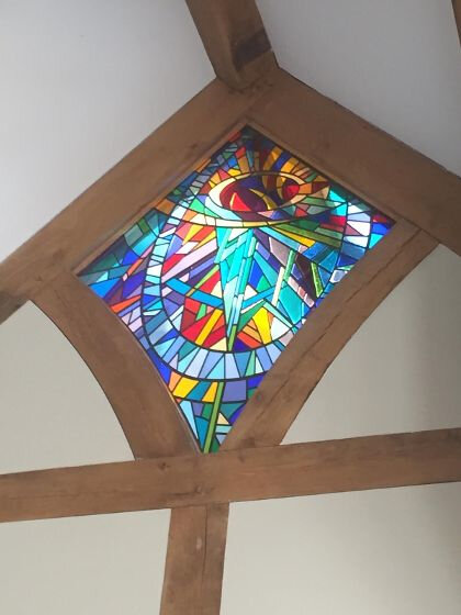 Stained glass feature window